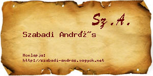 Szabadi András névjegykártya